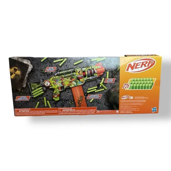 Nerf Zombie Corrupter Blaster Brand New Nerf Zombie 22 Ammo Darts Apocalypse NIB - Picture 2 of 5
